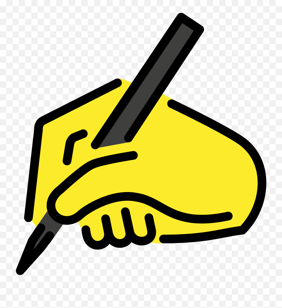 Writing Hand - Symbol Of Hand Writing Emoji,Hand Emoji Meaning