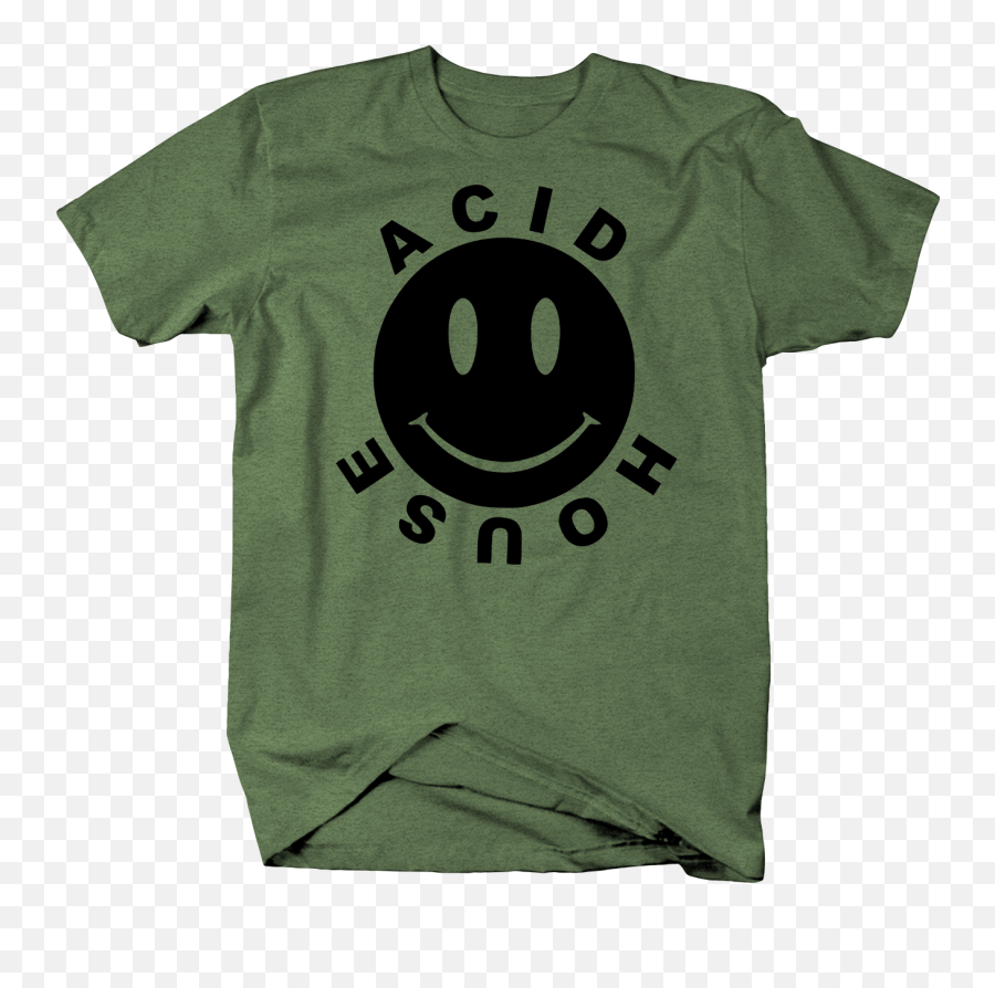 Acid House Techno Smile Happy Face Tshirt Ebay - Short Sleeve Emoji,Large Blank Emoticon
