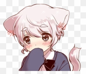 Cute Cat Ear Boy Whatsapp Stickers - Cute Cat Ear Boy Emoji,Anime Cat Emoticon