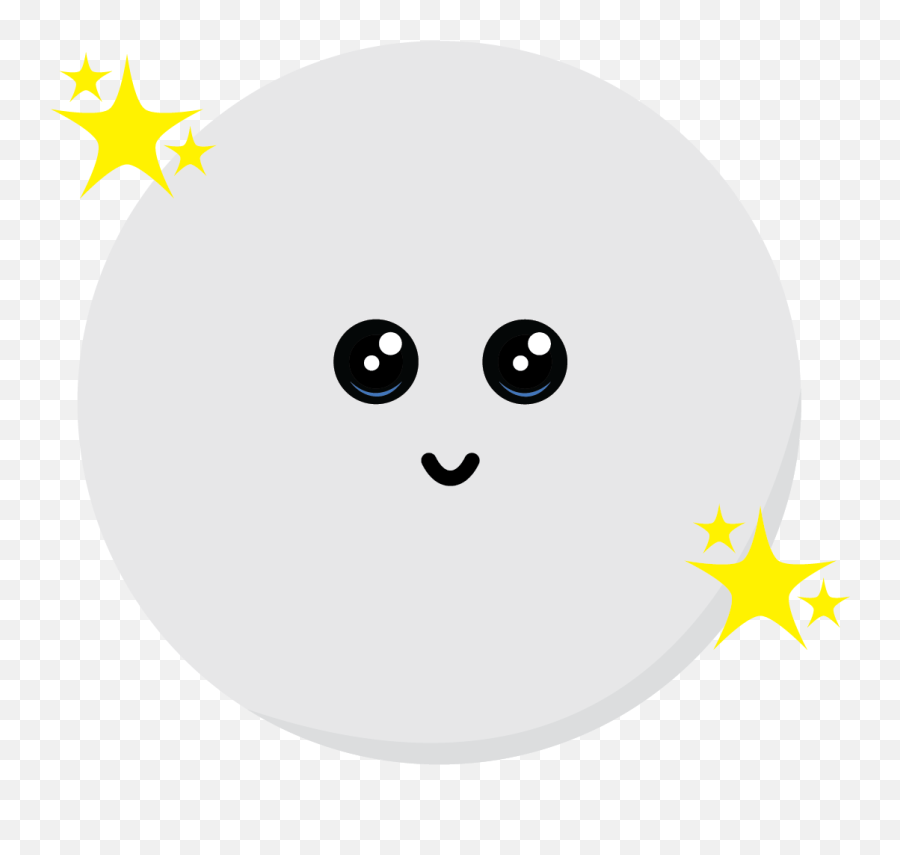 Kawaii Starmoon Illustration - 023 Dot Emoji,Moon And Stars Black And White Emoji
