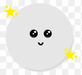 Kawaii Starmoon Illustration - 023 Dot Emoji,Moon And Stars Black And White Emoji