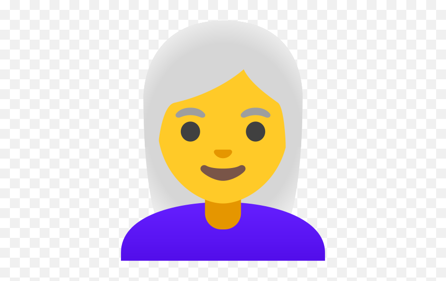 👩‍🦳 Woman: White Hair Emoji - EmojiTerra - wide 3