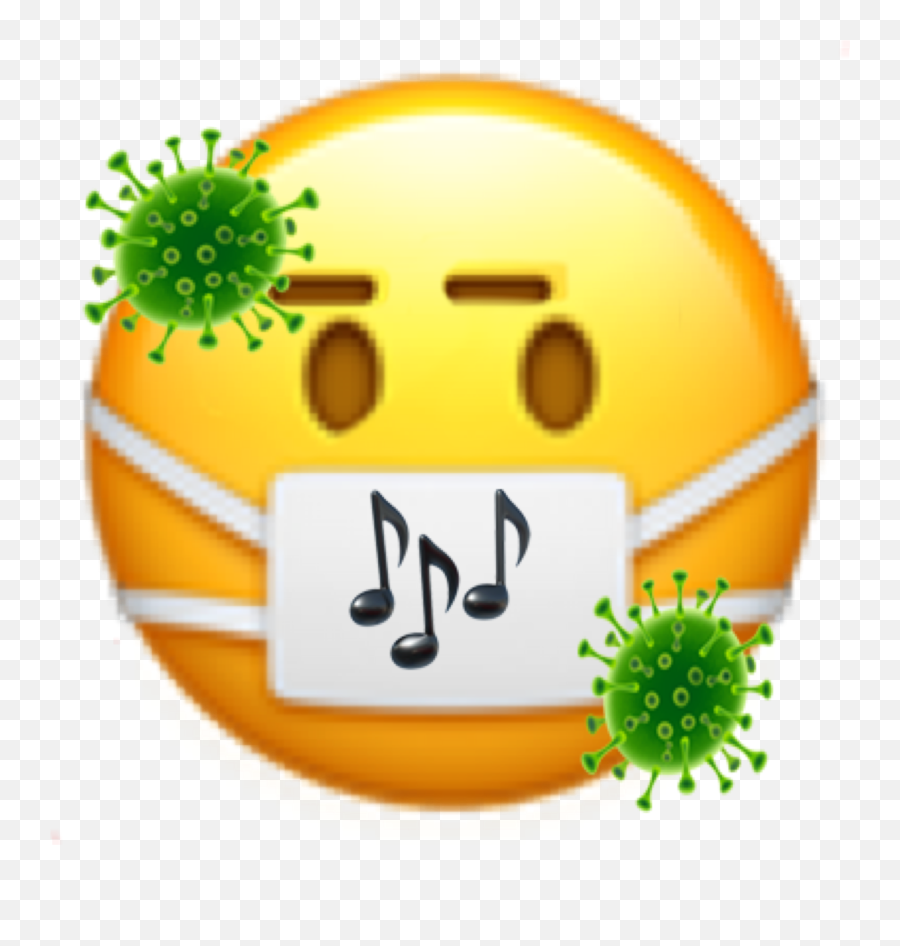Corna Virus Emoji Music Sticker By Sixgachamuscial - Emoji Con Cubrebocas,Music Emoji Transparent