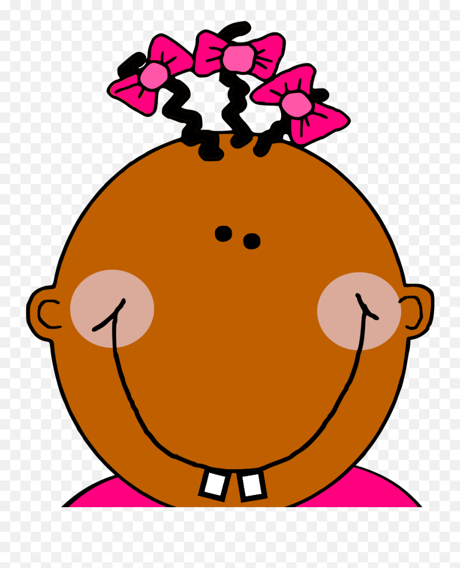 Pink Baby Girl Sitting Smiling Clip Art - Clip Art Emoji,Emoticon Baby Girl