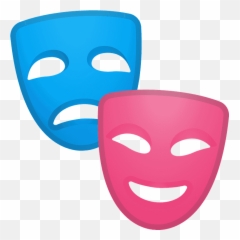 Performing Arts Emoji - Theater Mask Emoji,Drama Emoji