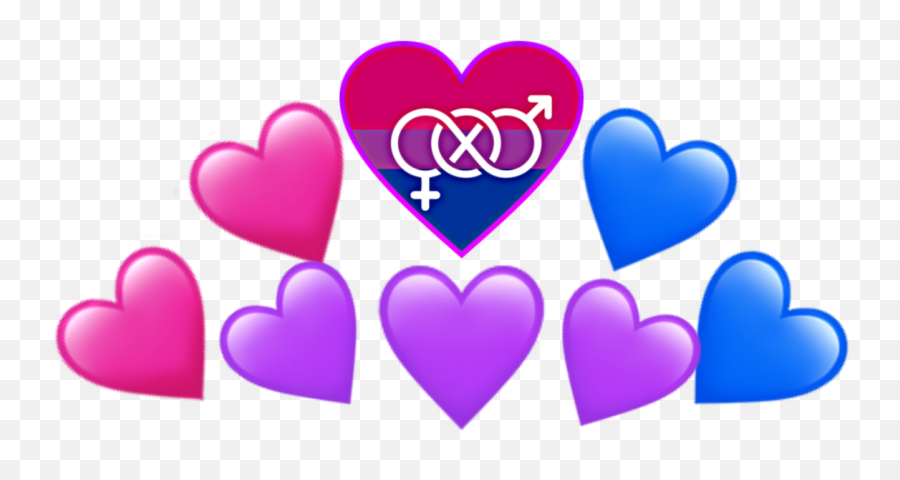 Bisexual Bisexuality Crown Heart - Bisexual Heart Crown Emoji,Bisexuality Emoji