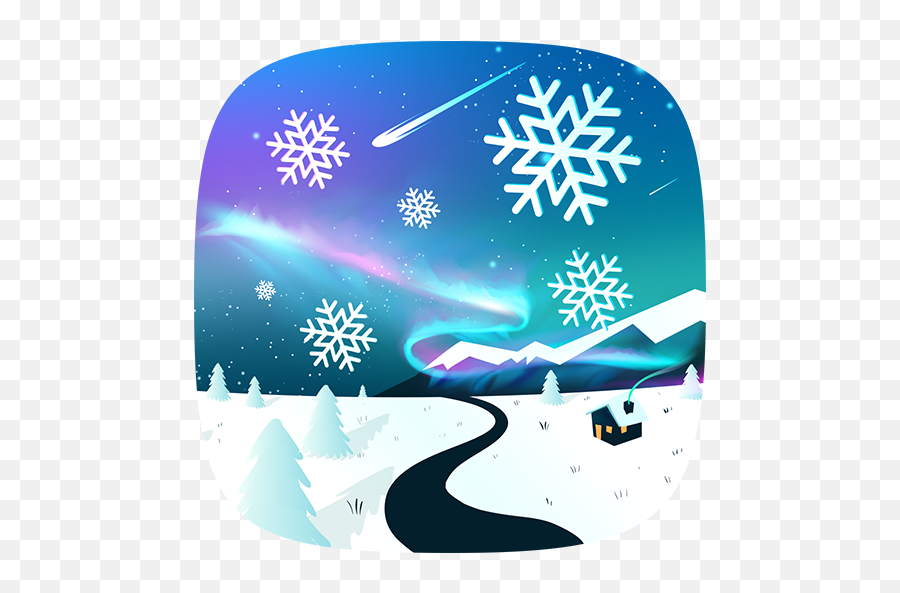 Winter Night Snowflakes Live Wallpaper Emoji,Funny Snow Emojis