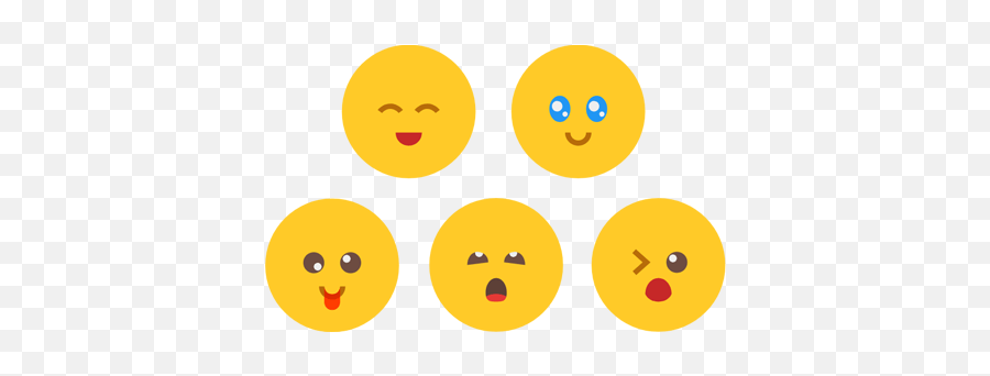 Emoji 4 Micro Stickers - Happy,4 Emoji