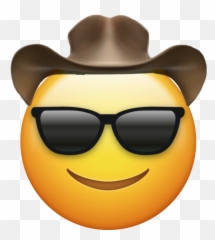 Cowboyemoji Coolemoji Sunglasses Sticker By Hopefed,Text Emoticon Csi Sunglasses