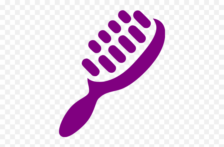 Purple Hair Brush Icon - Free Purple Brush Icons Emoji,Free Emoticon Clip Art With Hair
