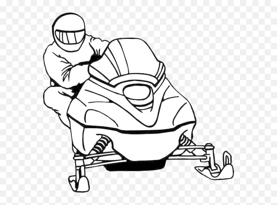 Snowmobile Clipart Black And White Picture - Snowmobile Emoji,Sled Emoji