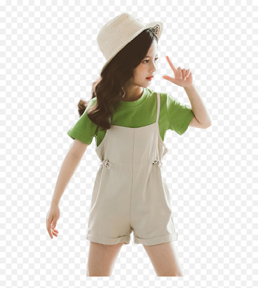 Kids Summer Clothes Tshirt Jumpsuit 2pcs Teenage Girls - Short Sleeve Emoji,Emoji Dress For Kids