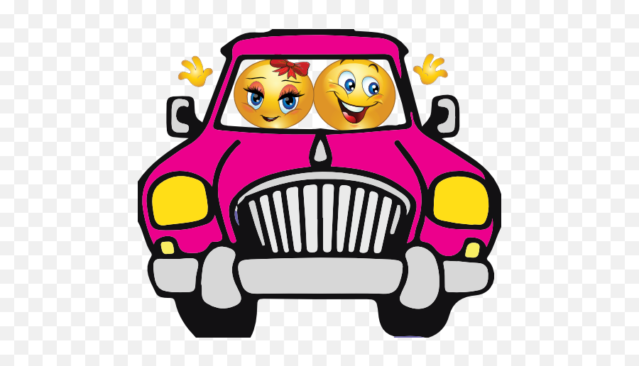 Couple Car Smiley Emoticon Clipart - Car Clip Art Emoji,Car Emoticon
