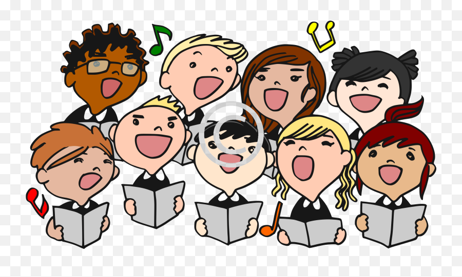 Choir Mens Chorus Clip Art - Clip Art Children Singing Emoji,Free Emotion Clip Art