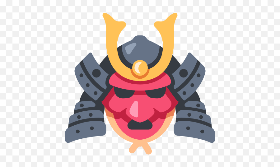 Face Helmet Japanese Mask Samurai Traditional Warrior - Samurai Helmet Icon Emoji,Japanese Blush Emoji