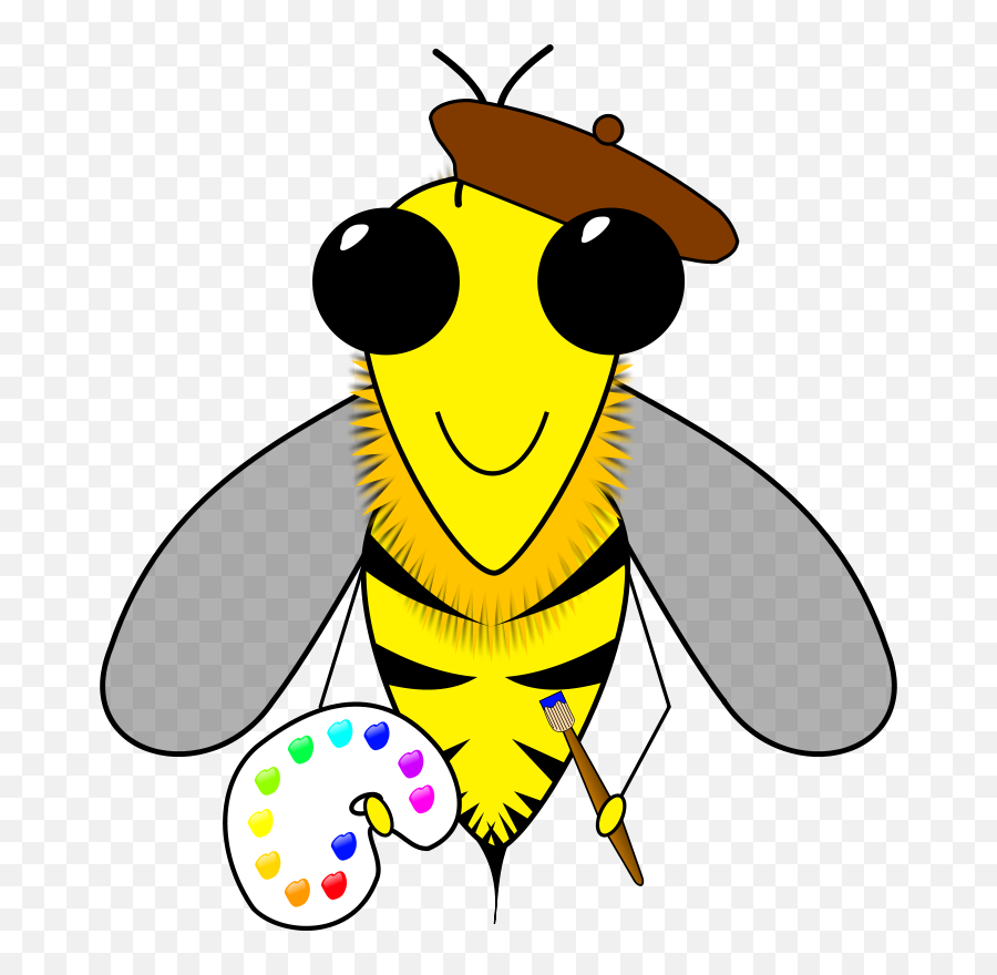 Bee Art Busy Bee Hive Honey - Bee Artist Clipart Emoji,Busy Bee Emoji