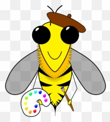 Bee Art Busy Bee Hive Honey - Bee Artist Clipart Emoji,Busy Bee Emoji