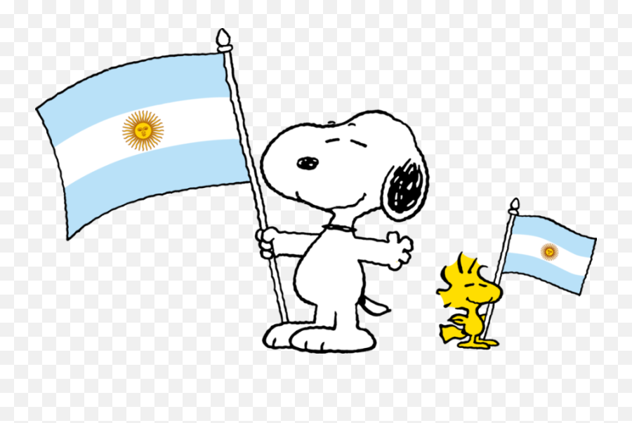 Bandera Argentina Snoopy Sticker By Betiana - Snoopy El Salvador Emoji,Snoopy Emoji
