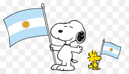Bandera Argentina Snoopy Sticker By Betiana - Snoopy El Salvador Emoji,Snoopy Emoji