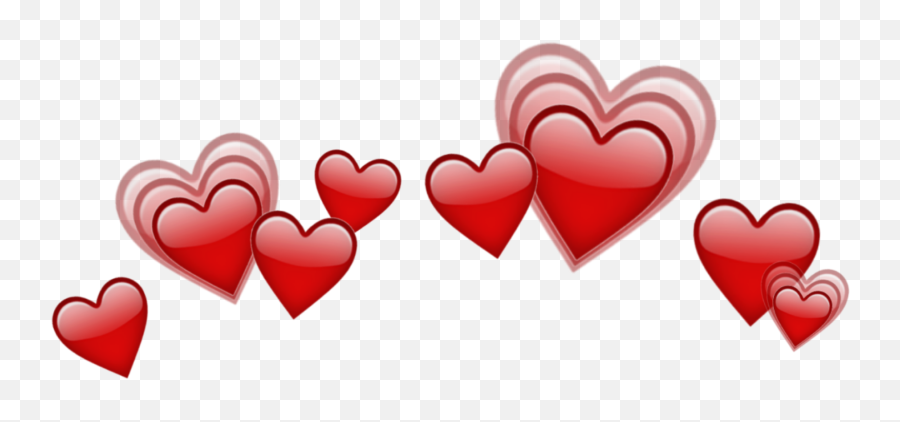 Download Heart Hearts Crown Emoji - Hearts Snapchat Filter Png,Crown Emoji