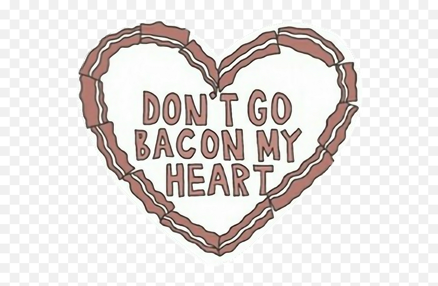 Hearts Bacon Love Food Lyrics Sticker - Girly Emoji,Red Heart Emojis Different In Sierra
