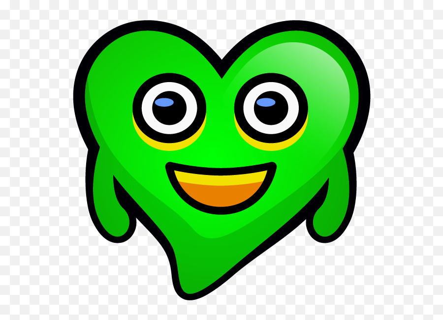 Green Hearts Stickers By Lic Newtime - Happy Emoji,Free Clipart Emoticons Love And Hate