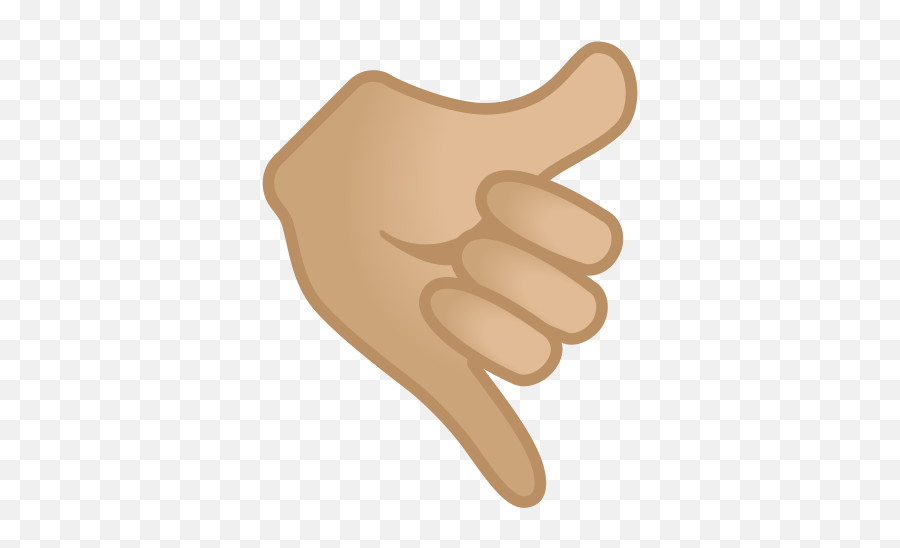 Call Me Hand Emoji With Medium - Light Skin Tone Meaning Whatsapp Hand Emoji Png,Hand Shaking Emoji