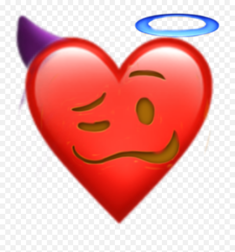 Heartcrown Heart Devil Emoji Sticker By Slimevideo4 - Girly,Iphone Red Devil Emoji