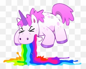 Unicorn Sickunicorn Throwup Sticker - Vomit Unicorn Emoji,Throw Up Rainbow Emoji
