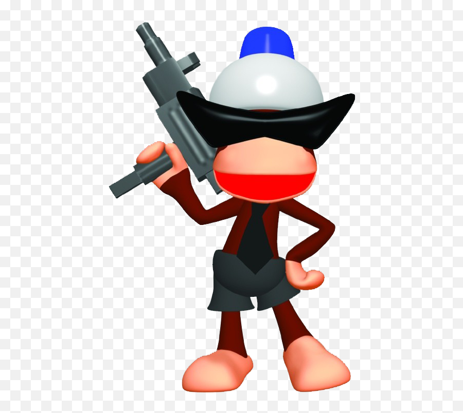 Take A Random Character And Now Imagine Them With A Gun - Ape Escape Police Monkey Emoji,Pitchfork Emoticon Reddit