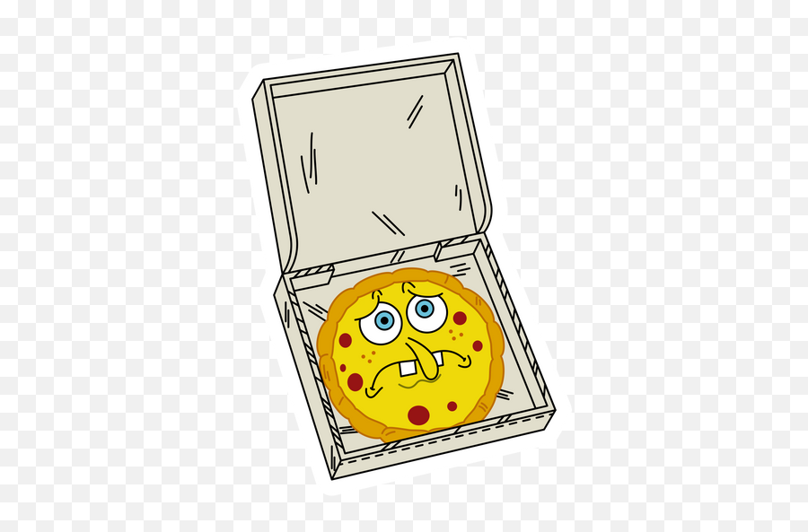 Spongebob Pizza Sorry Sticker - Sticker Mania Happy Emoji,Emoticon For Tasty