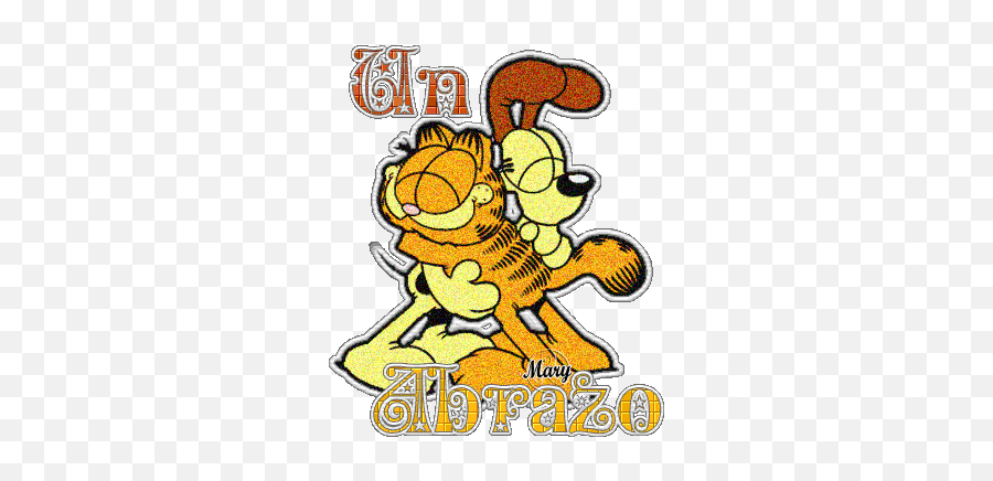 Un Abrazo Garfield Y Odie - Garfield And Odie Hugging Emoji,Patriots Emoji Copy And Paste