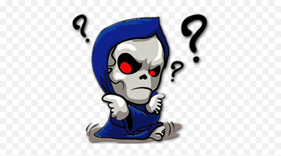 Confused Telegram Stickers Sticker Search - Fictional Character Emoji,Emojis And Grim Reaper