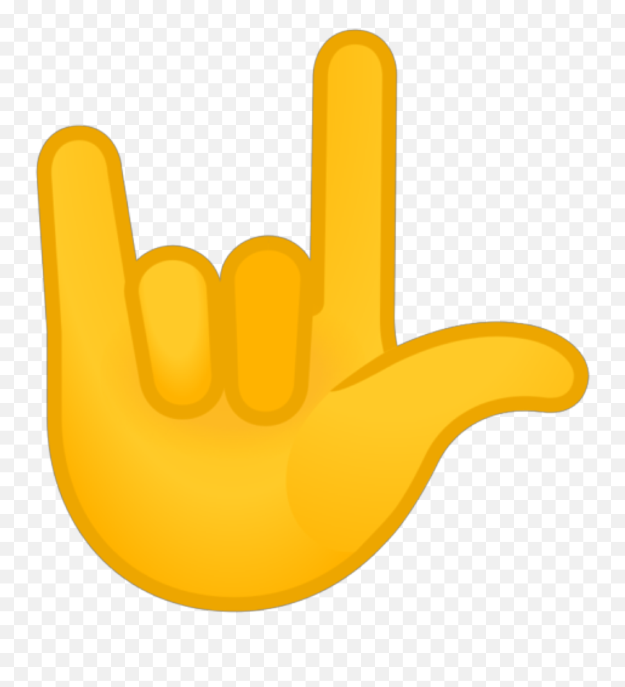 I Love You Gesture Emoji,Emoticon Love Hitam Android