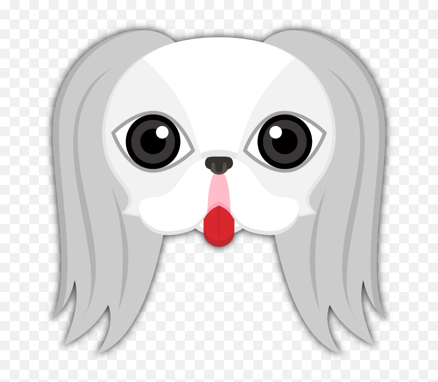 Japanese Chin Emoji Stickers Are You A - Happy,Sad Dog Emoji