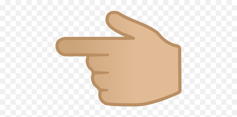 Hand With Index Finger Pointing To The Left Light Skin Emoji,Hand Emojis Light Brown