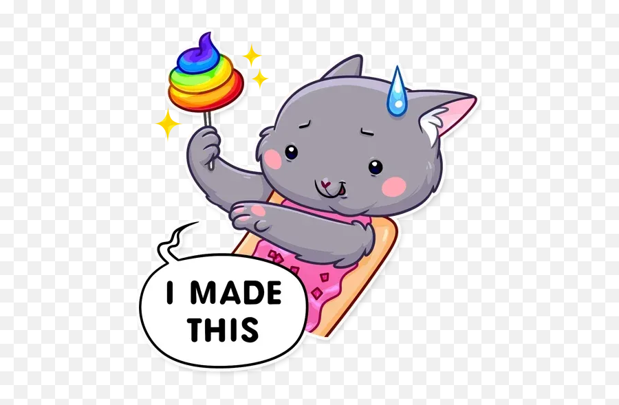 Nyan Cat - Stickers Cloud Emoji,Nayn Cat Emoticon