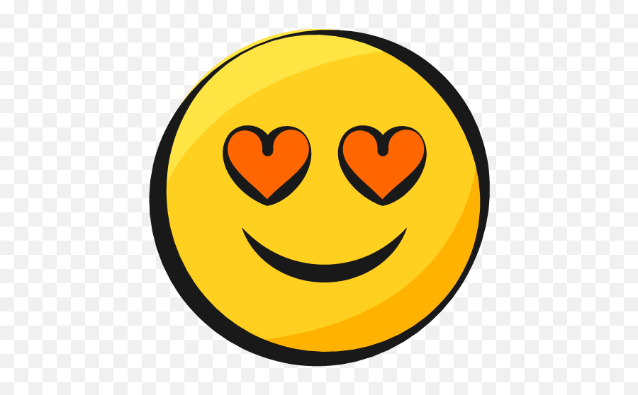 Smiley Jaune Emoji Yellow Coeur Yeux - Gif Emojie Png Transparente,Eyes Emoji Gif