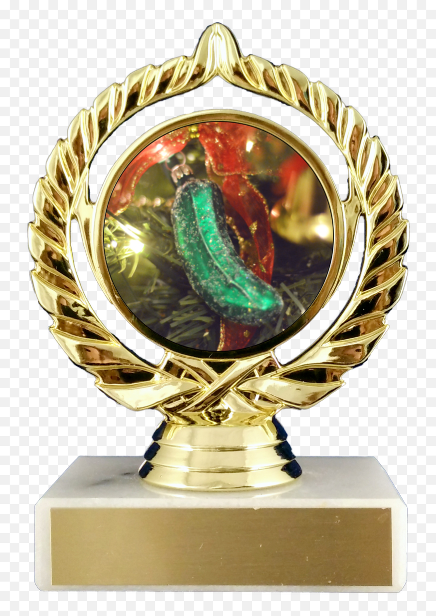 Christmas Pickle Logo Trophy On Flat White Marble Emoji,Pickle Emoji Christmas Pickle Logo Trophy On Flat White Marble Emoji,Pickle Emoji