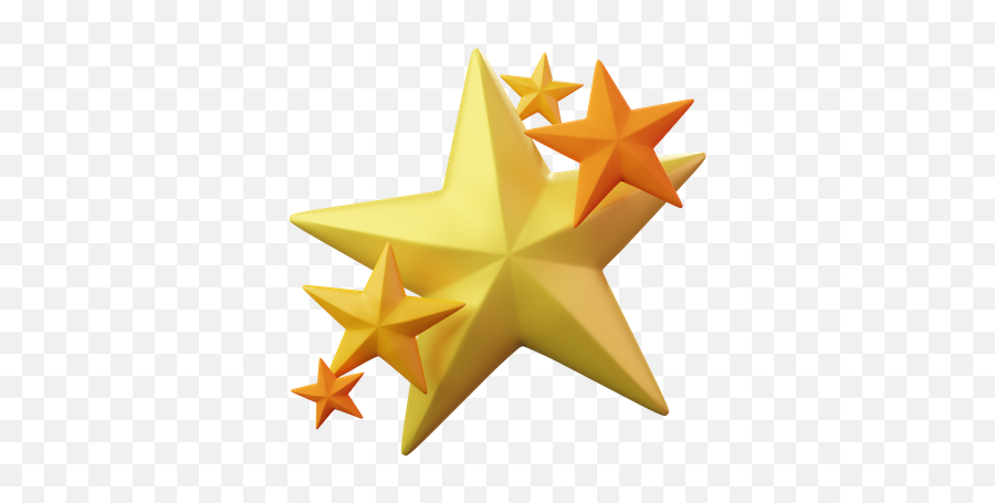 Premium Five Stars Emoji 3d Illustration Download In Png,Golde Star Emoji