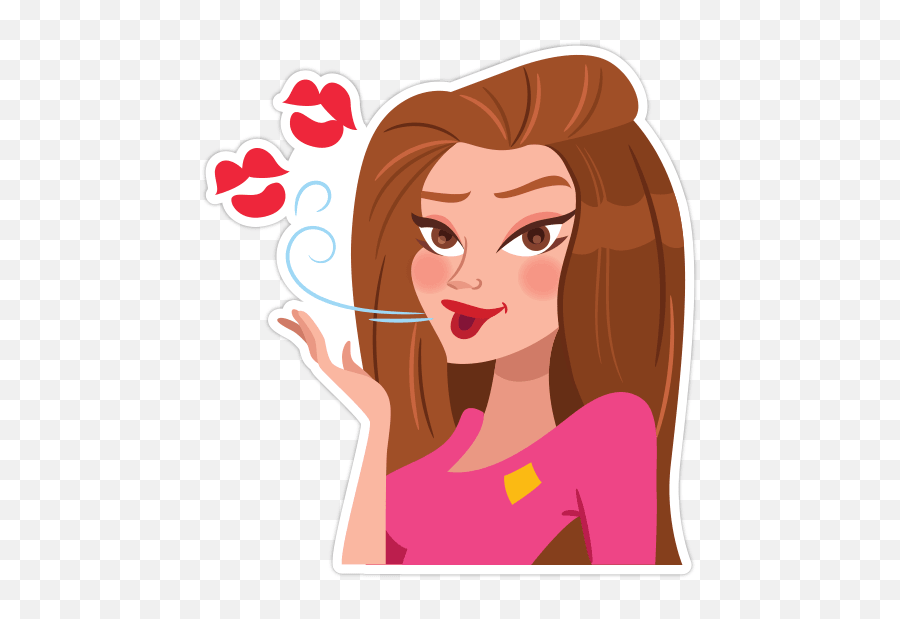 Girl Moods - Girl Flying Kiss Png Emoji,Snooty Emoji