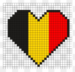Heart Brussels Flag Perler Bead Pattern - Psi Sti Aso 2019 Answer Key Emoji,Brussels Flag Emoji