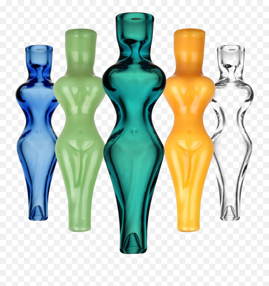 Hourglass Nude Woman Shaped Glass Taster Chillums - Decorative Emoji,Hourglass Emoji