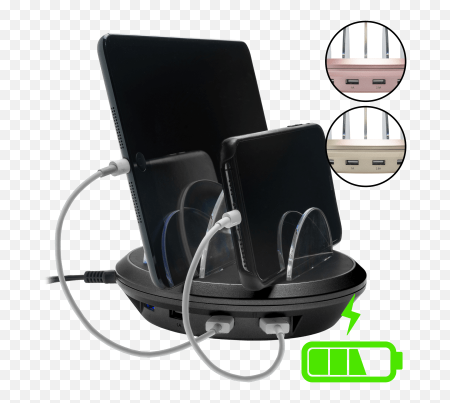 4 - Port Universal Charging Station And Organizer By Bytech Portable Emoji,Plug Emoji Hat
