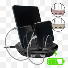 4 - Port Universal Charging Station And Organizer By Bytech Portable Emoji,Plug Emoji Hat