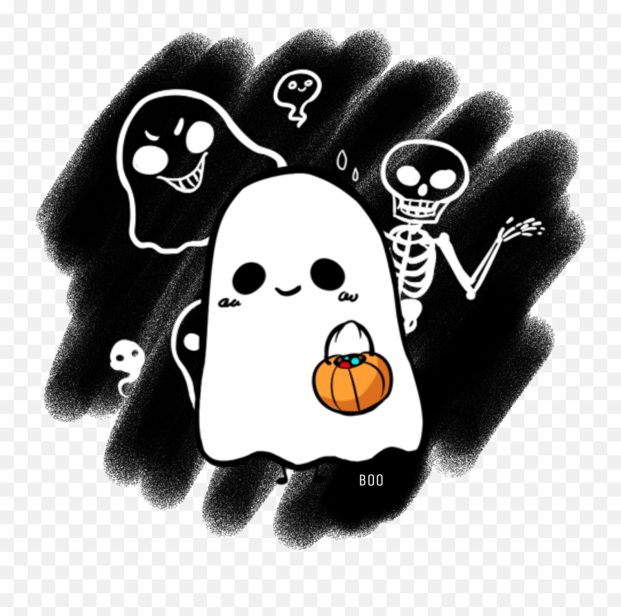 Halloween Sticker Challenge On Picsart - Halloween Dibujos En Fondo Negro Emoji,To Infinity And Beyond Emoji