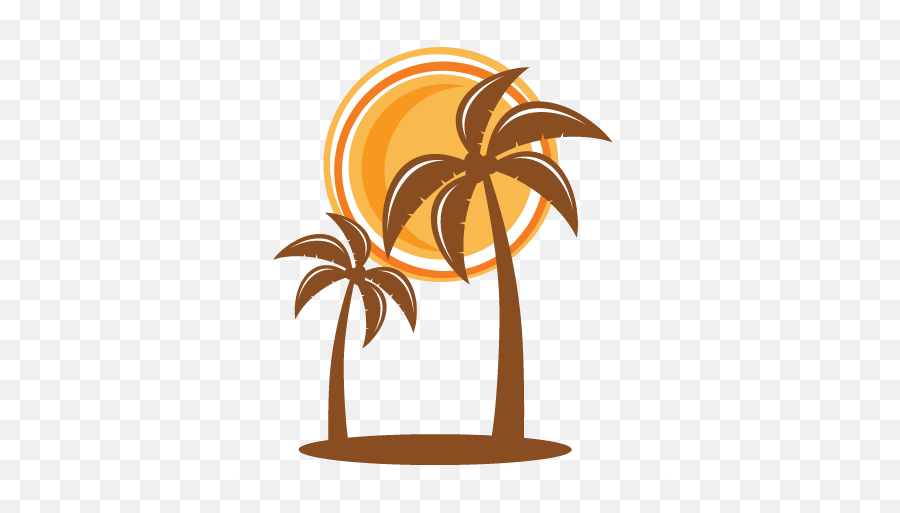 Download Hd Palm Tree Svg Scrapbook Cut File Cute Clipart - Palm Tree And Sun Png Emoji,Palm Tree Emoji