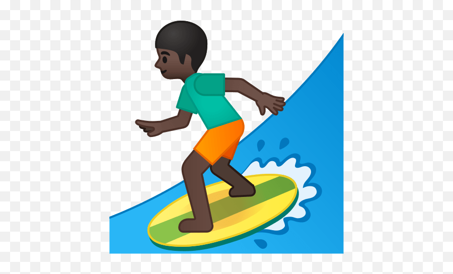 Person Surfing Emoji With Dark Skin - Surfing Emoji,Goal Light Emoji
