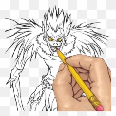 How To Draw Death Note Anime Characters - Draw Cartoon Emoji,Ways To Draw Chibi Emotions