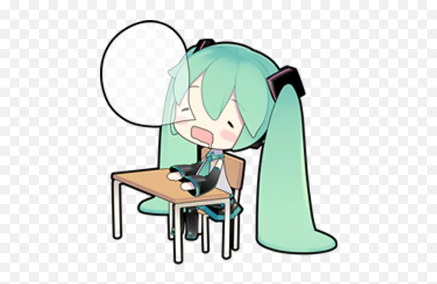 Hatsune Miku 2 Vijiti Kwa Whatsapp - Stickers De Hatsune Miku Para Whatsapp Emoji,Miku Emoji